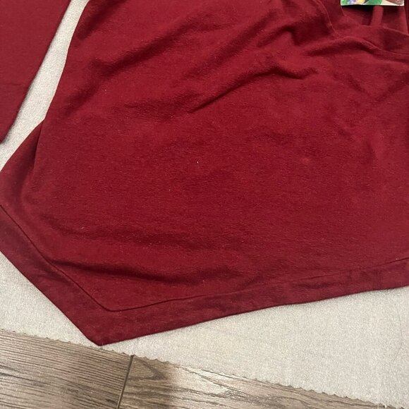 [M]Nomads Hemp Wear Burgundy L/Sleeves Faux Wrap Shirt - Picture 7 of 8